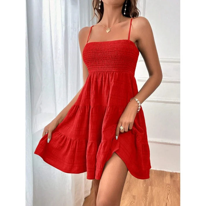 Women's Sleeveless Smocked Dress