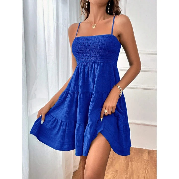 Women's Sleeveless Smocked Dress