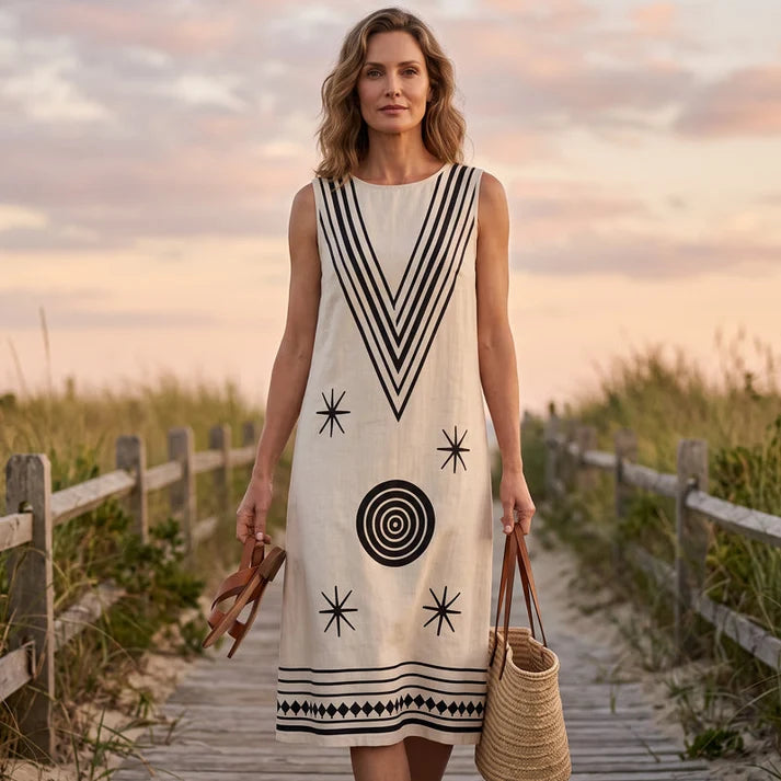 Women's Sleeveless Printed Dress