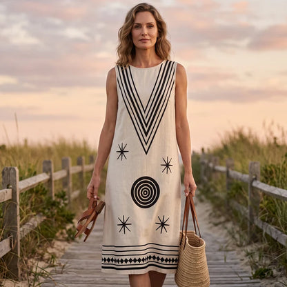 Women's Sleeveless Printed Dress