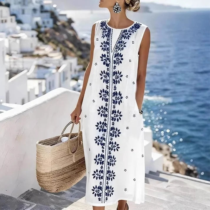 Women's Sleeveless Printed Dress