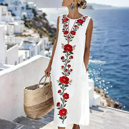 Women's Sleeveless Printed Dress