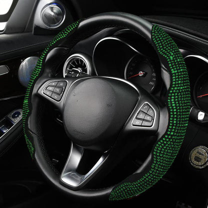 Decorative Rhinestone Detail Steering Wheel Cover