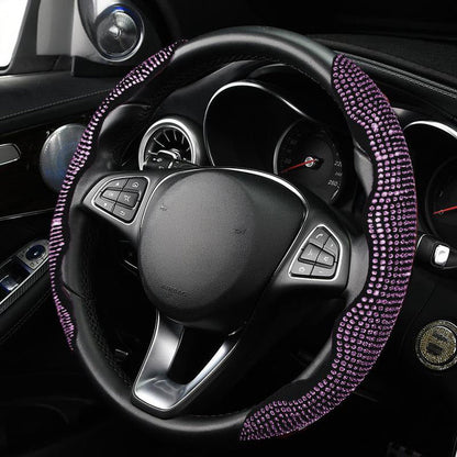 Decorative Rhinestone Detail Steering Wheel Cover