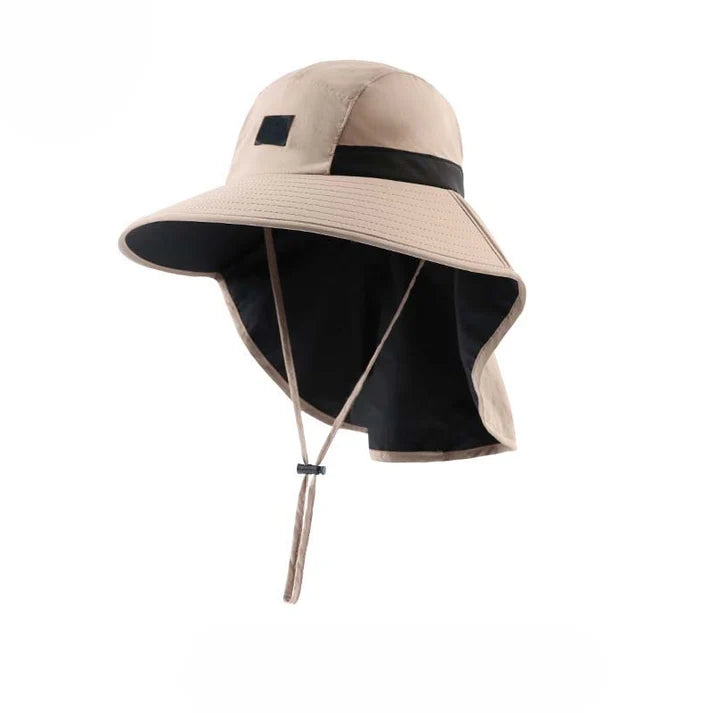 Wide Brim Sun Hat with Neck Flap