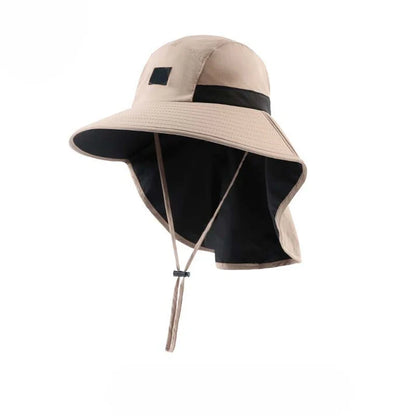Wide Brim Sun Hat with Neck Flap