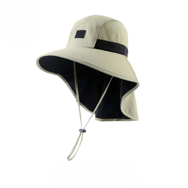 Wide Brim Sun Hat with Neck Flap