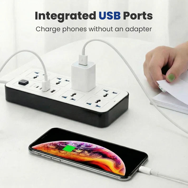 Multi-Outlet Power Strip with Extension Cord