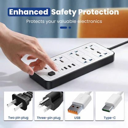 Multi-Outlet Power Strip with Extension Cord