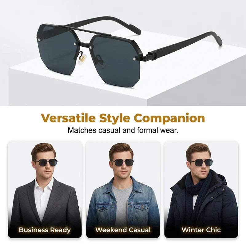 Men's Geometric Polygon Sunglasses