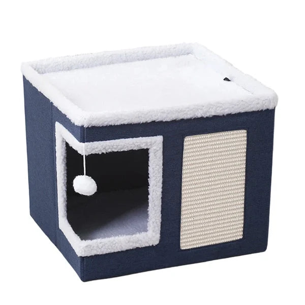 Foldable Two Level Cat Cube