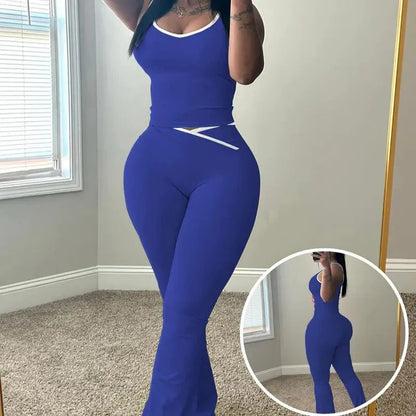 Women's Tank Top and Flared Pants Set