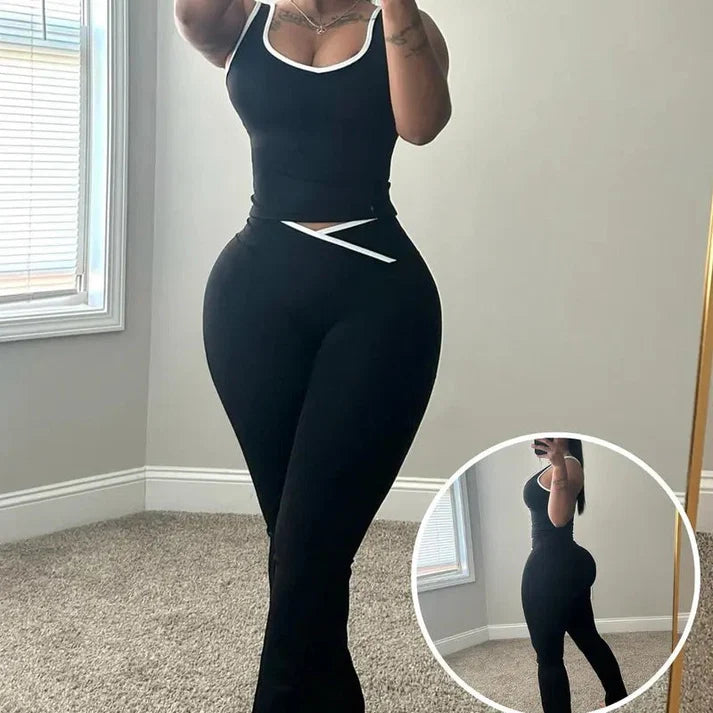 Women's Tank Top and Flared Pants Set