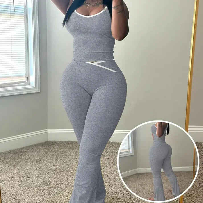 Women's Tank Top and Flared Pants Set