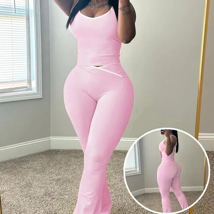 Women's Tank Top and Flared Pants Set