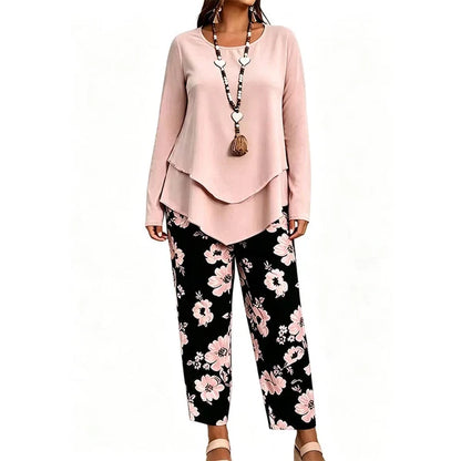 Women’s Casual Two-Piece Top and Pants Set