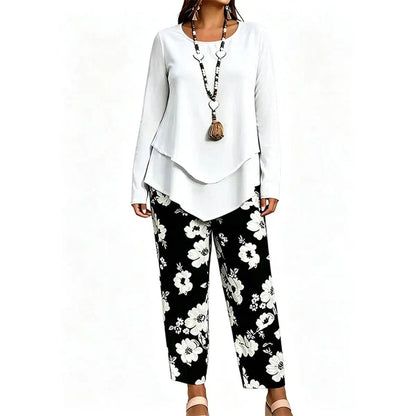 Women’s Casual Two-Piece Top and Pants Set