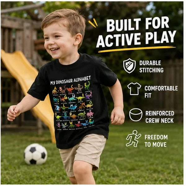 Children's Dinosaur Alphabet T-Shirt