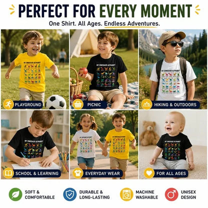 Children's Dinosaur Alphabet T-Shirt