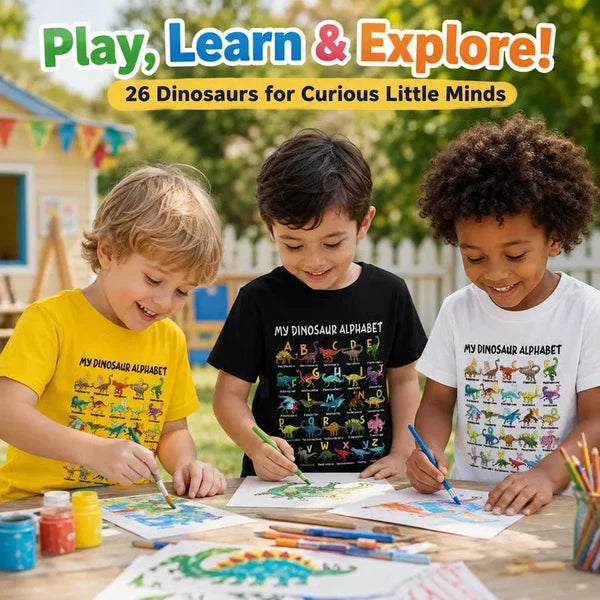 Children's Dinosaur Alphabet T-Shirt