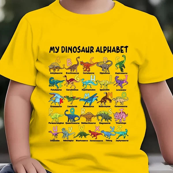 Children's Dinosaur Alphabet T-Shirt