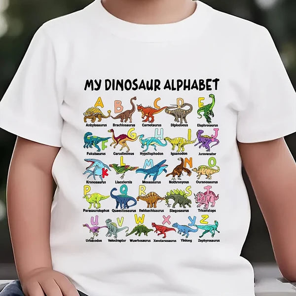 Children's Dinosaur Alphabet T-Shirt