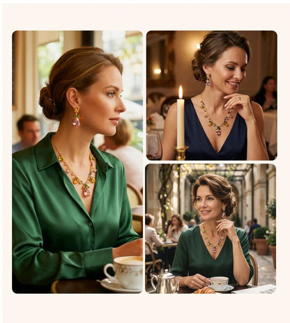Tulip Necklace and Earrings Set