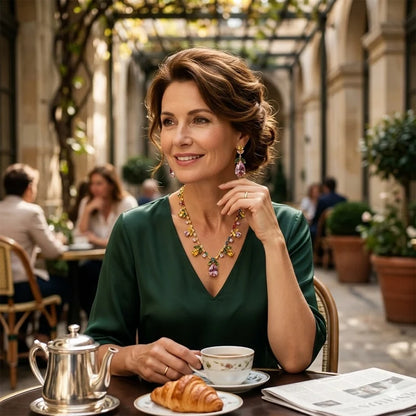 Tulip Necklace and Earrings Set