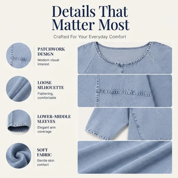 Women's Denim Print T-Shirt