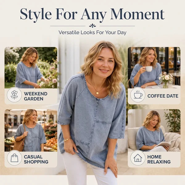Women's Denim Print T-Shirt