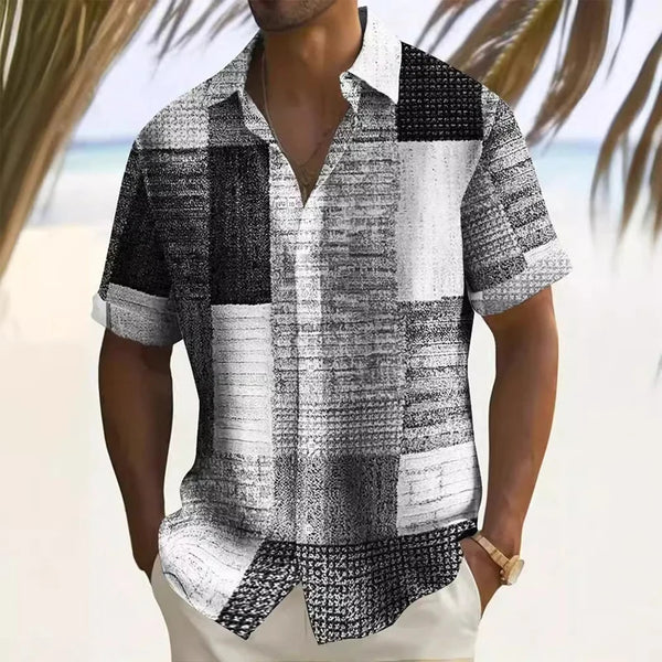 Men’s Contrast Patchwork Shirt