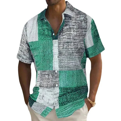 Men’s Contrast Patchwork Shirt
