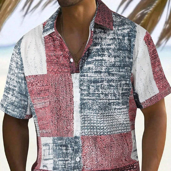 Men’s Contrast Patchwork Shirt