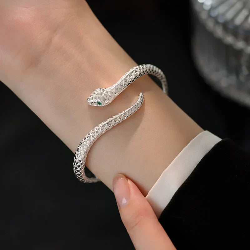 Snake Wrap Open Cuff Bracelet