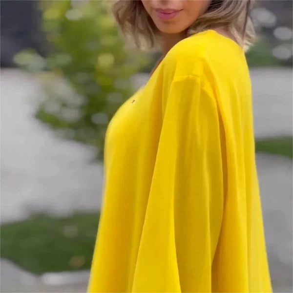Women’s Layered V-Neck Zip-Front Top