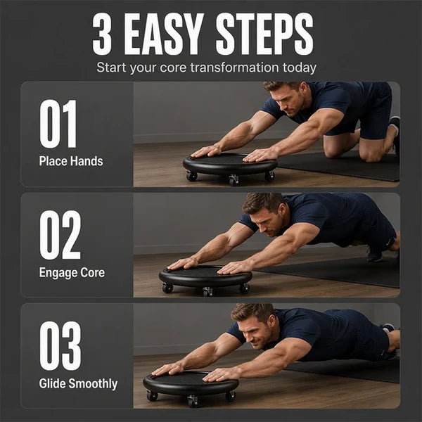 Abdominal Roller Disc with Knee Pad