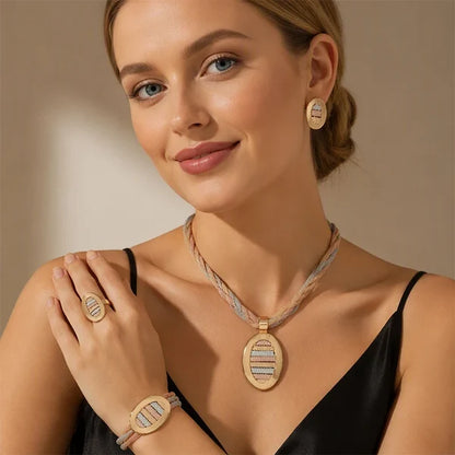Women's Rhinestone Jewelry Set