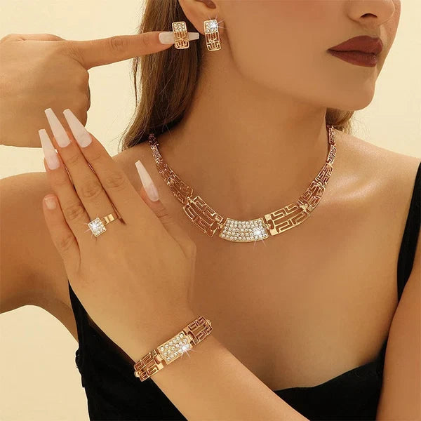 Women's Rhinestone Jewelry Set