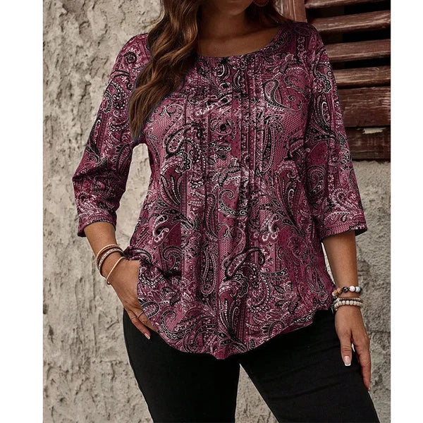 Women’s Paisley Print Relaxed Blouse