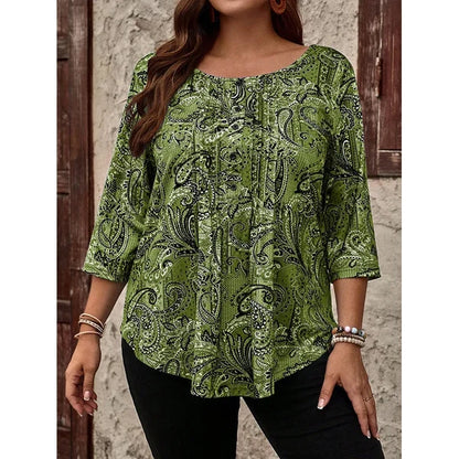 Women’s Paisley Print Relaxed Blouse