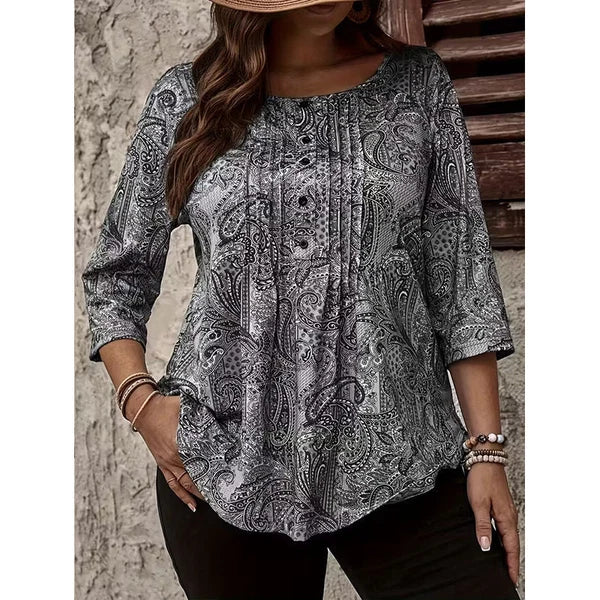 Women’s Paisley Print Relaxed Blouse