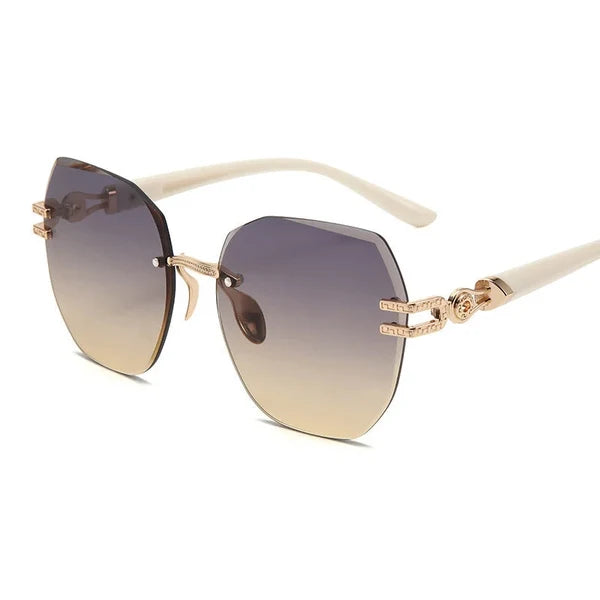 Women’s Rimless Oversized Sunglasses