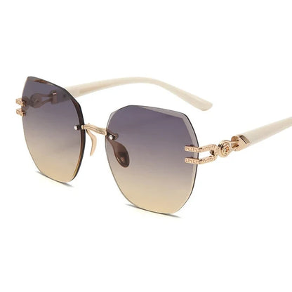 Women’s Rimless Oversized Sunglasses