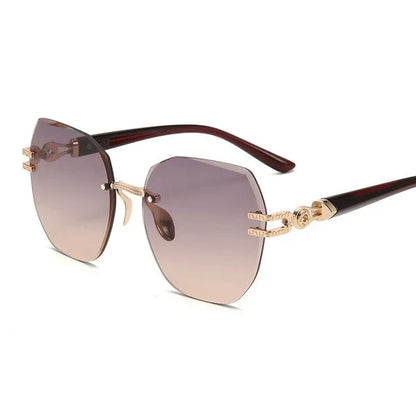 Women’s Rimless Oversized Sunglasses