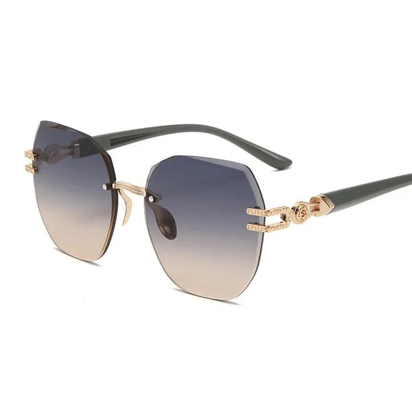 Women’s Rimless Oversized Sunglasses