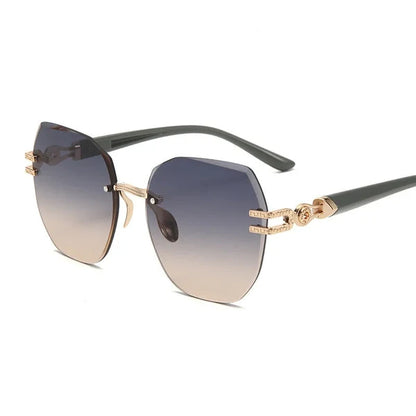 Women’s Rimless Oversized Sunglasses