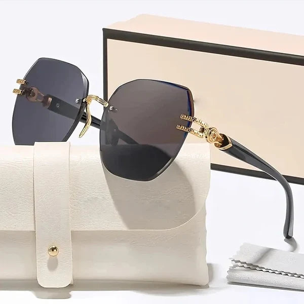 Women’s Rimless Oversized Sunglasses