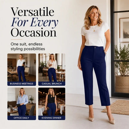Women's Button Detail Cropped Pants