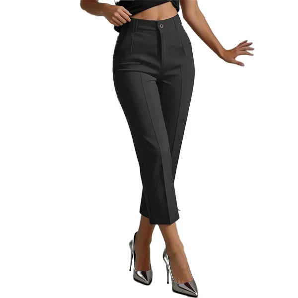 Women's Button Detail Cropped Pants
