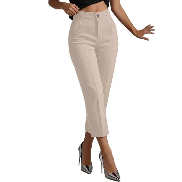 Women's Button Detail Cropped Pants